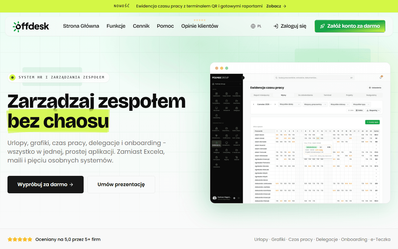 Zrzut ekranu OffDesk