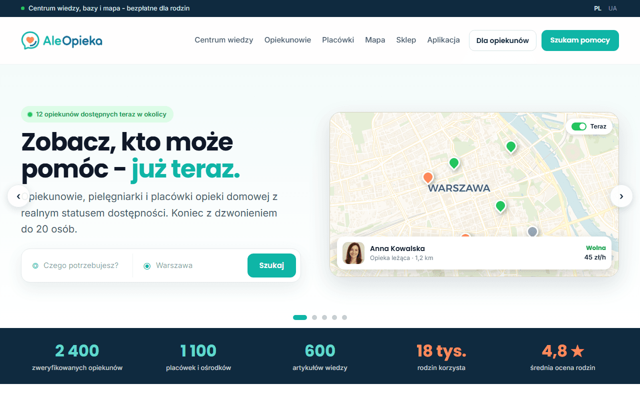 Zrzut ekranu AleOpieka