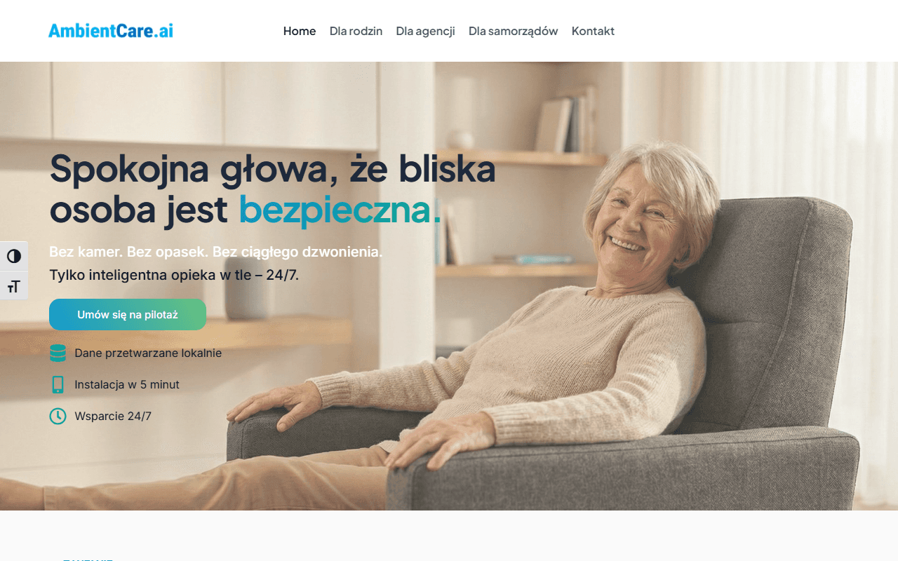 Zrzut ekranu AmbientCare.ai