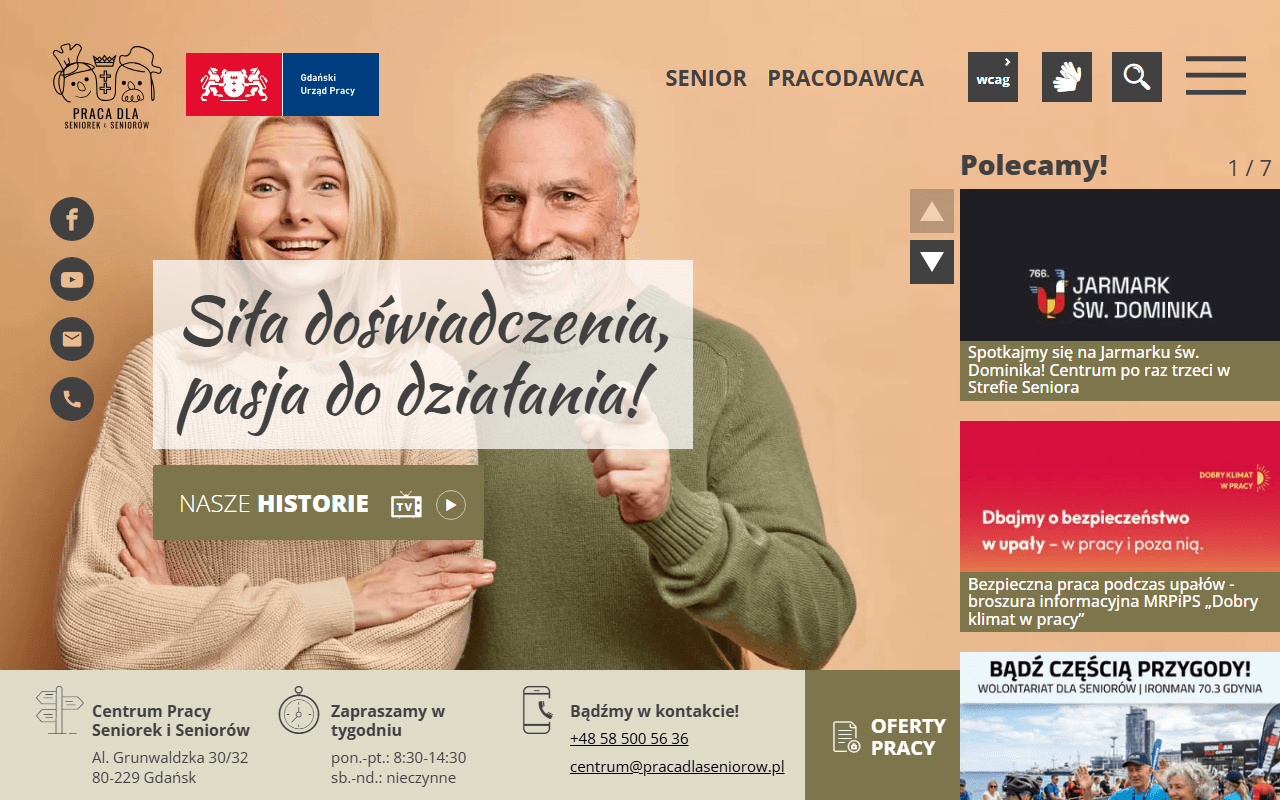 Zrzut ekranu PracaDlaSeniorow.pl