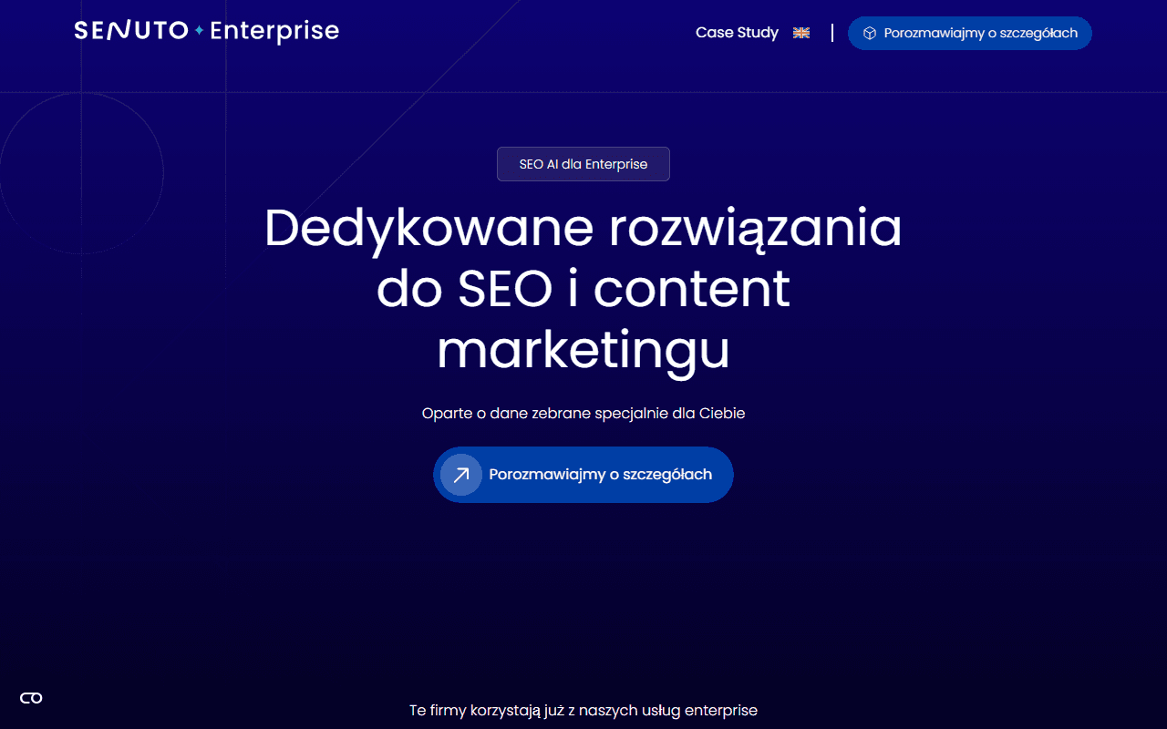 Zrzut ekranu Senuto