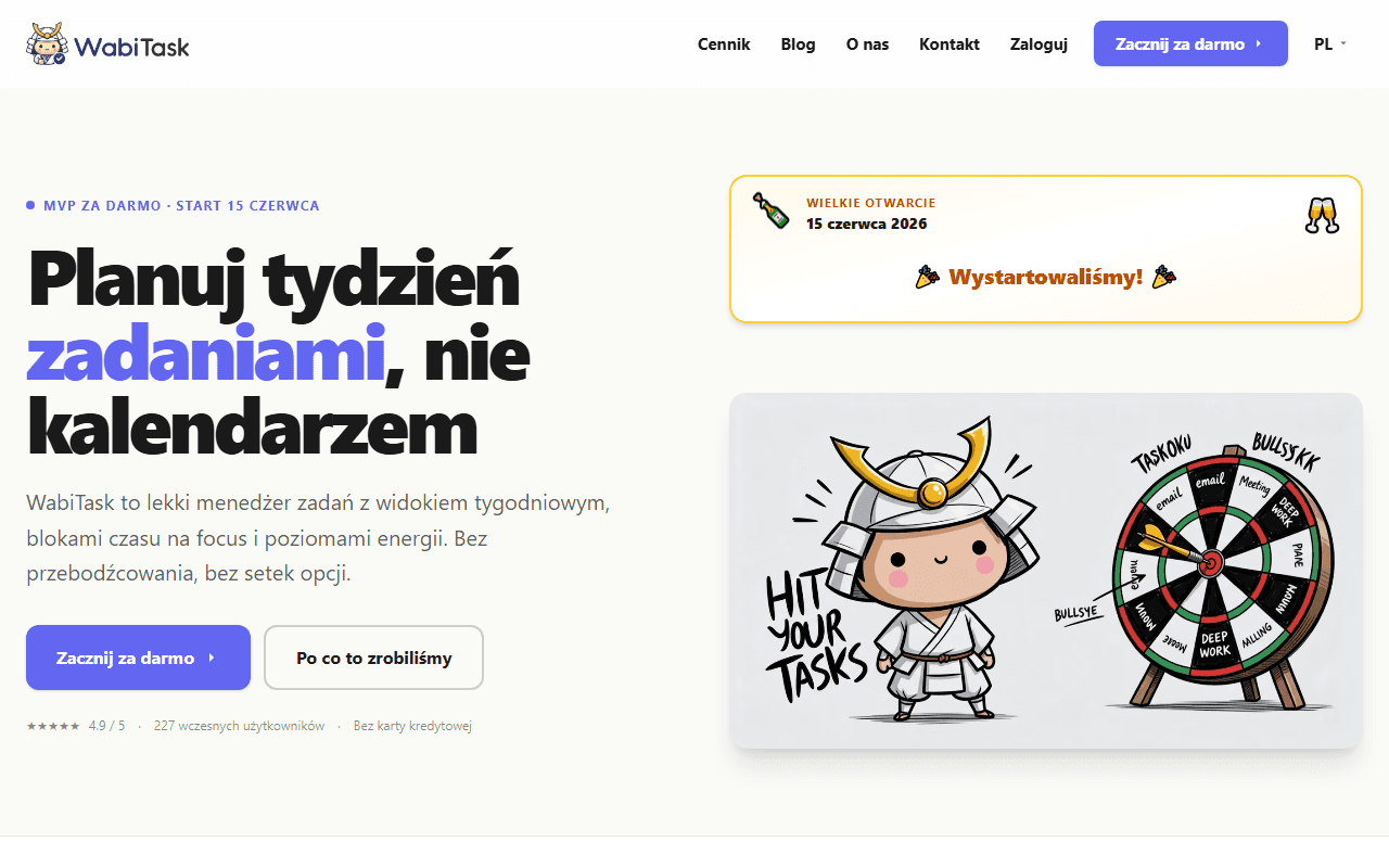 Zrzut ekranu WabiTask