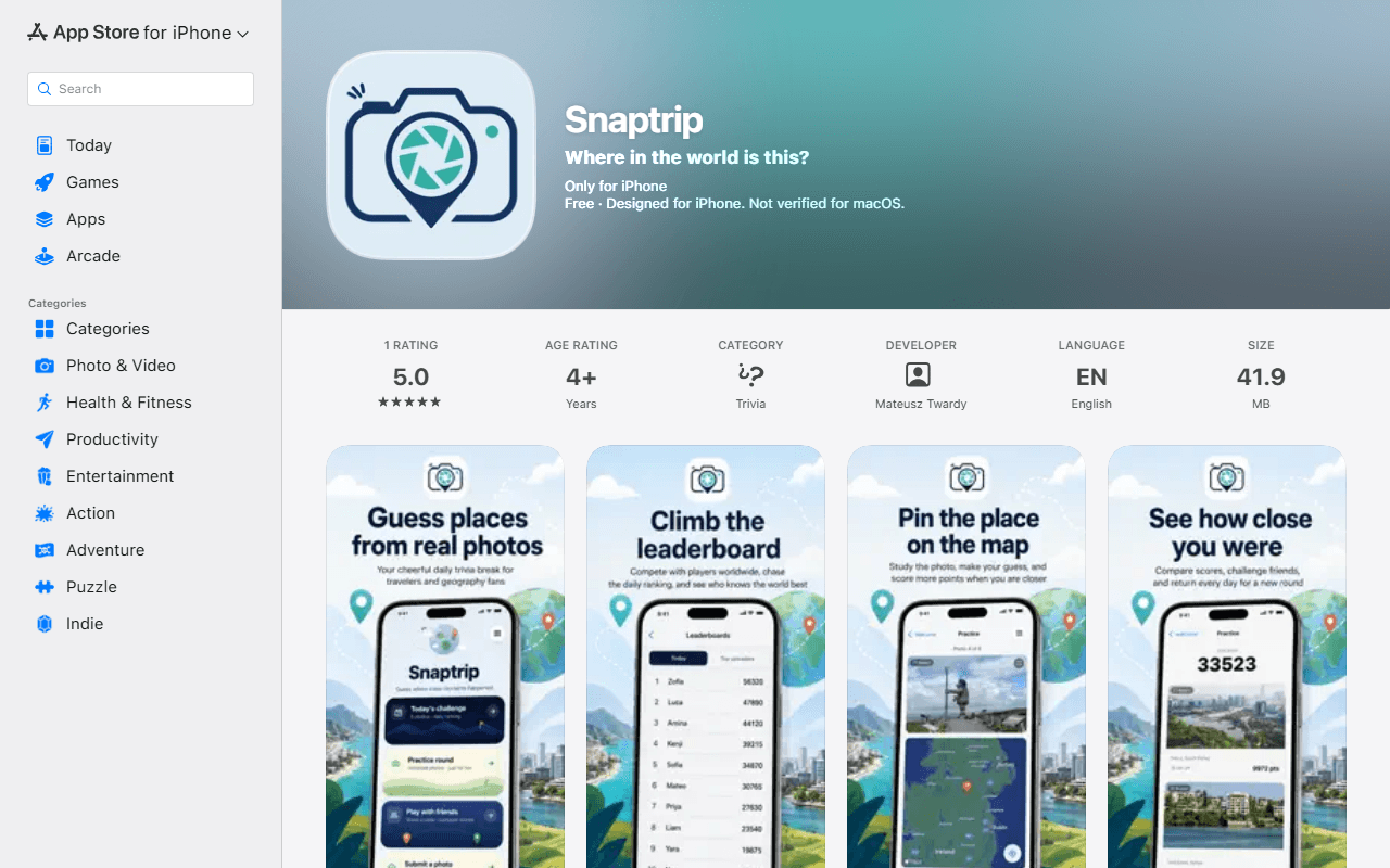 Zrzut ekranu Snaptrip