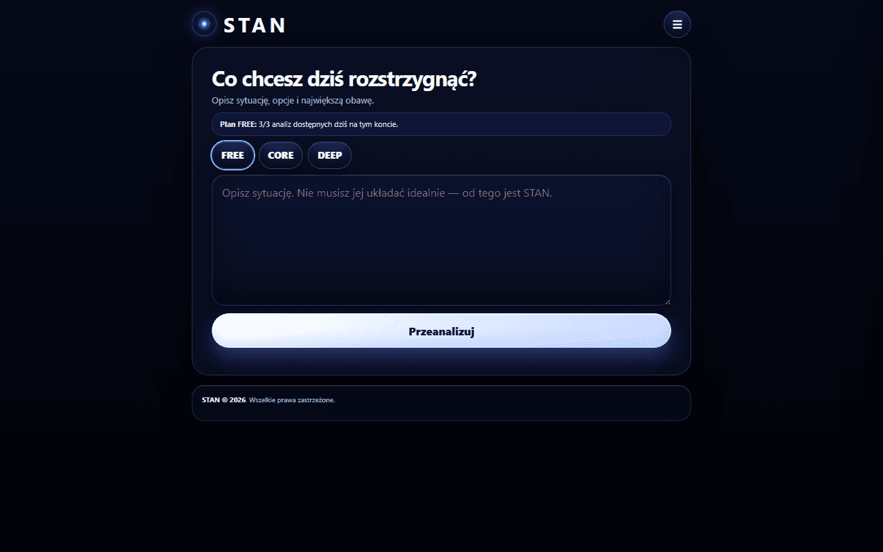 Zrzut ekranu STAN