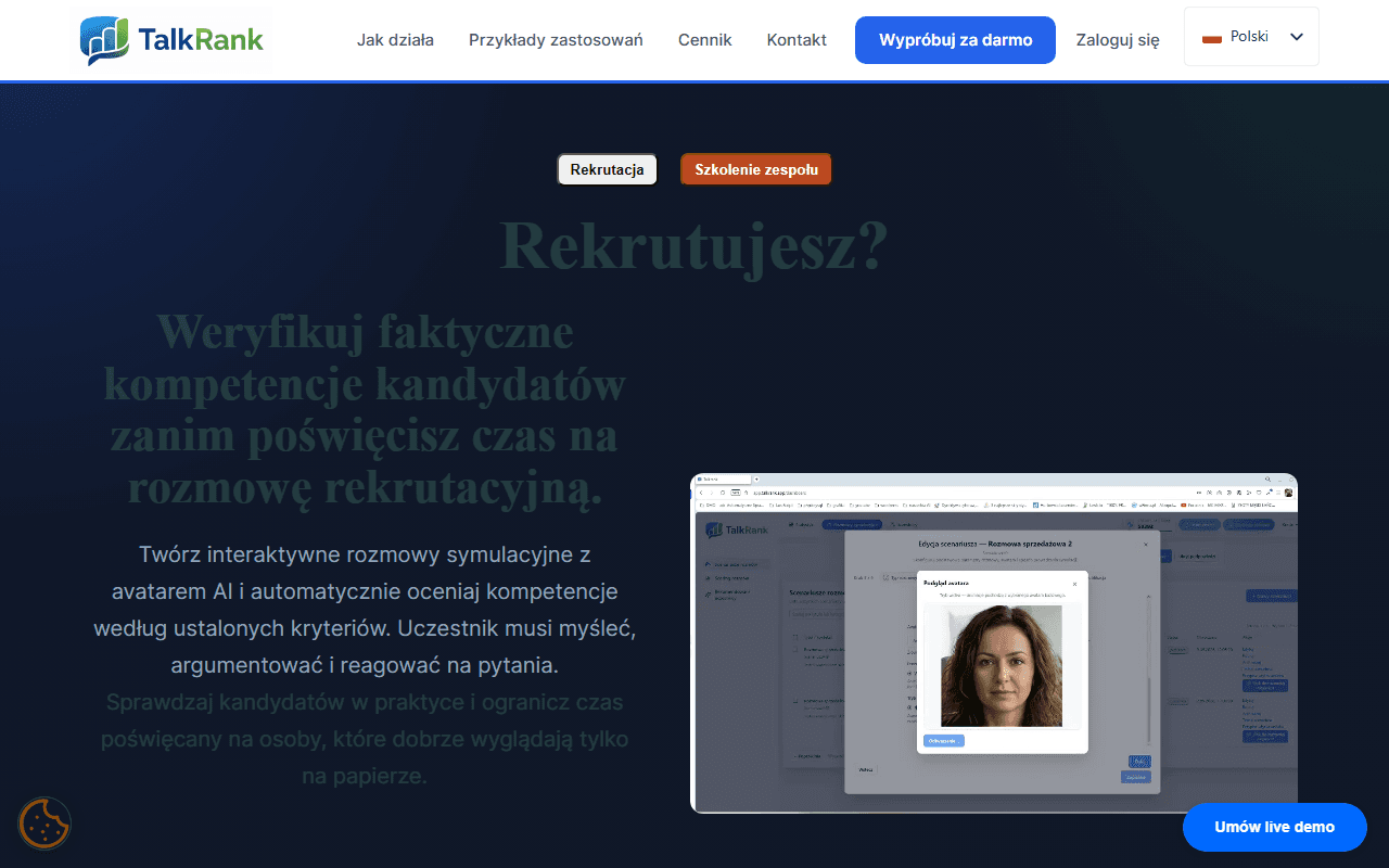 Zrzut ekranu TalkRank