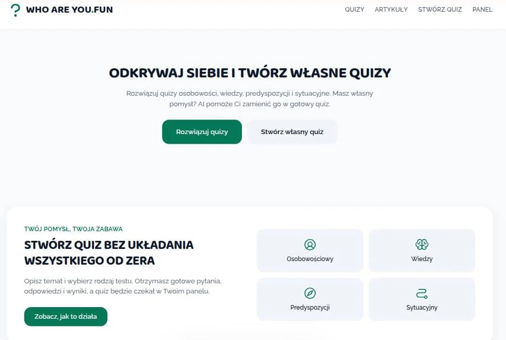 Zrzut ekranu WhoAreYou.fun